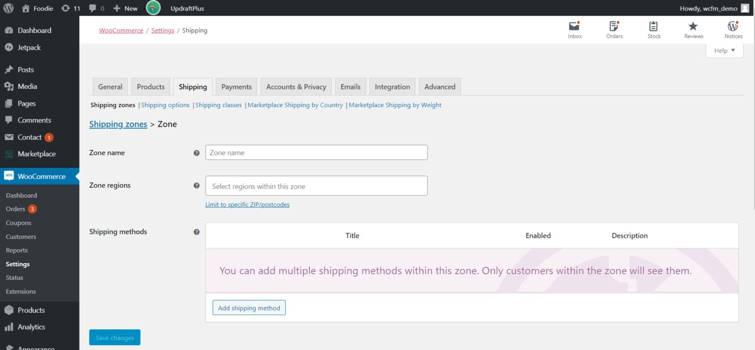 Store Shipping | WCFM Documentation