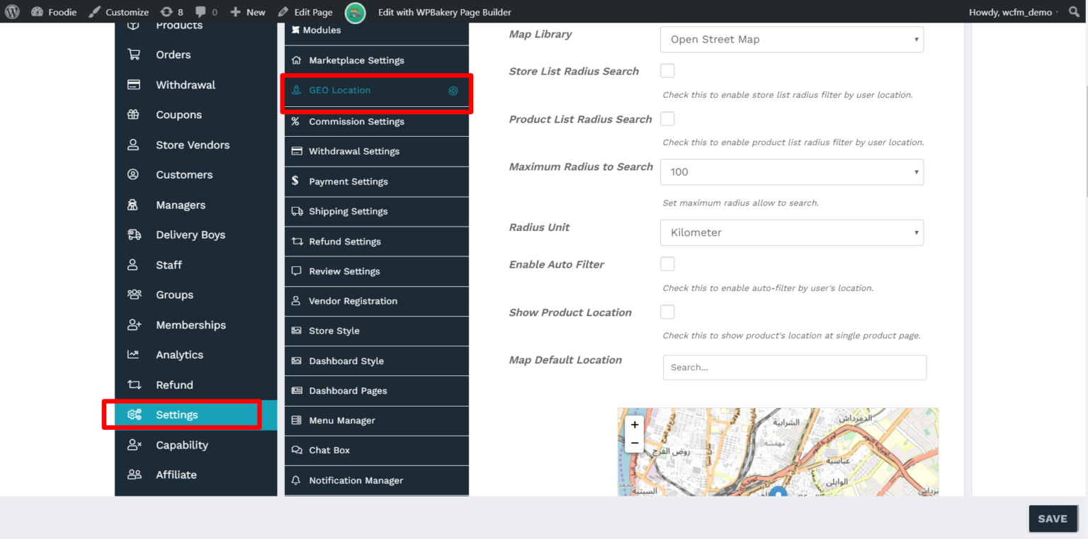 Geolocation WCFM Documentation
