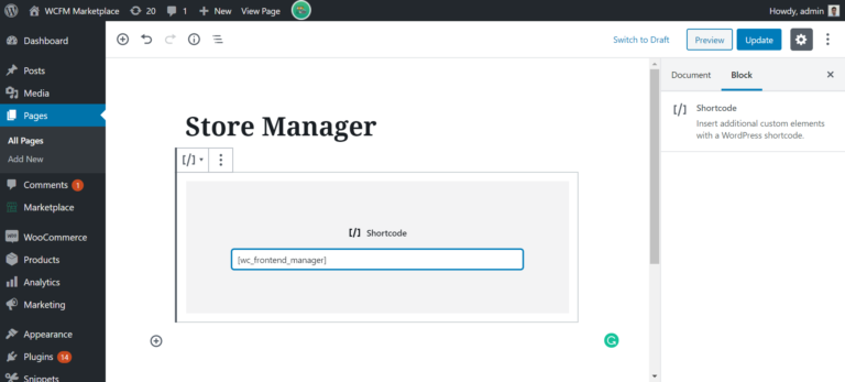 shortcode | WCFM Documentation