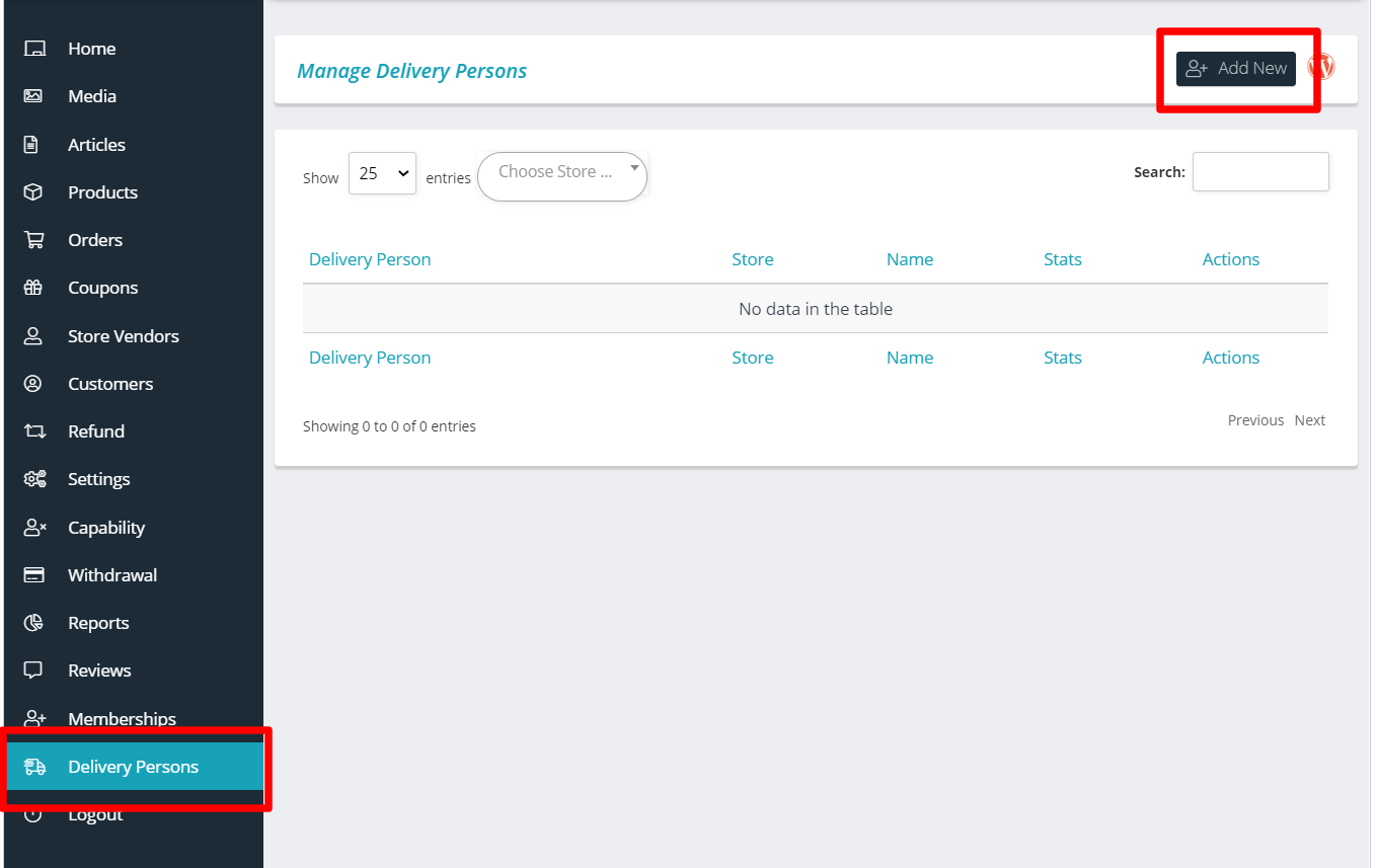 Delivery Person | WCFM Documentation