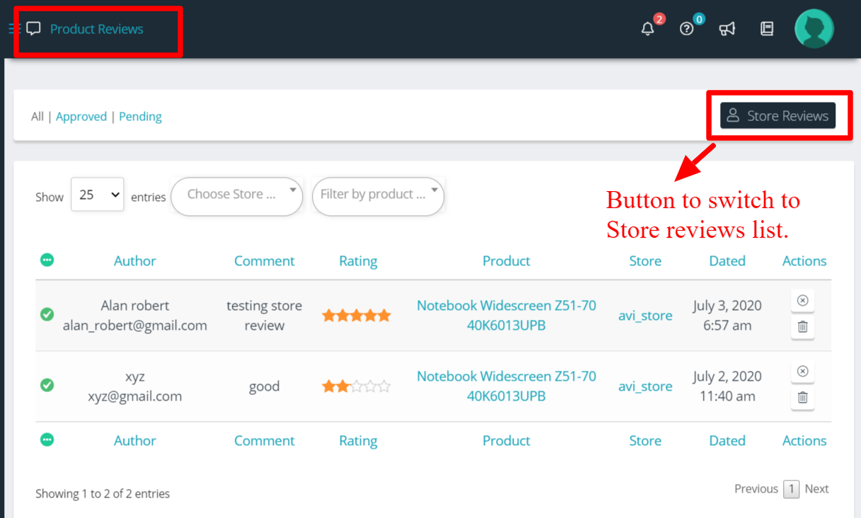 Store Review | WCFM Documentation