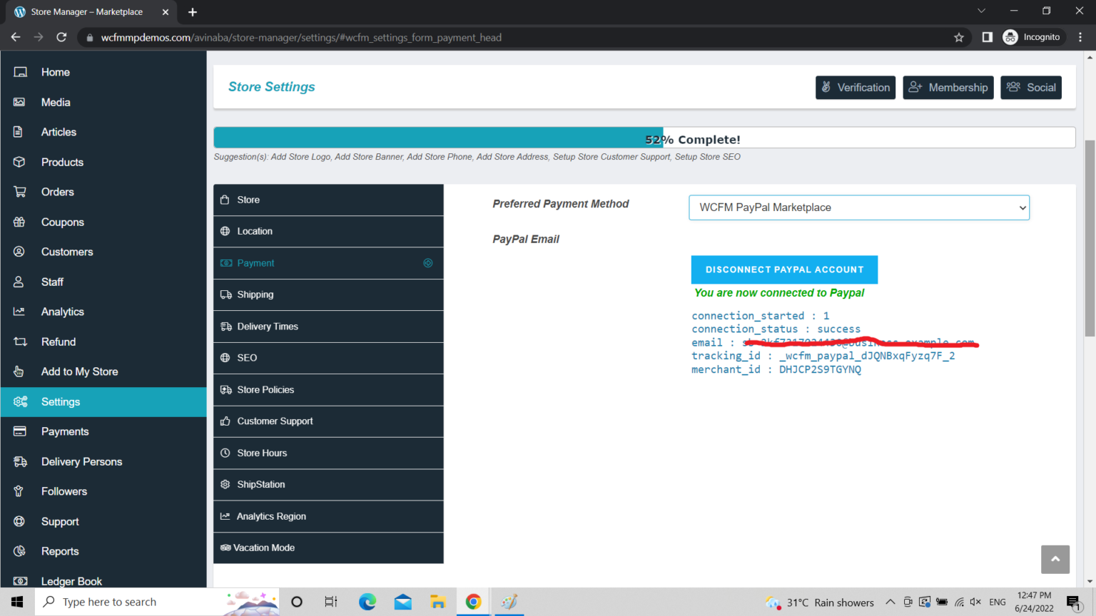Paypal Marketplace WCFM Documentation